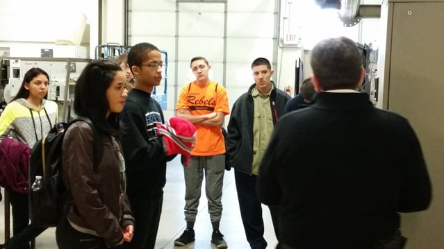 TPS students in the Hispanic Outreach program tour the Piping Industry Training Center.