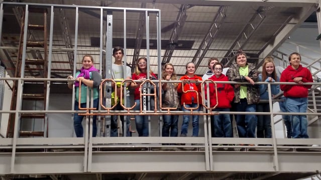 Students from Eastwood Middle School visit the Piping Industry Training Center.